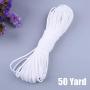 1/8 Inch Elastic Cord Earloop,Handmade DIY Sewing Ear Tie Rope,White Soft Stretchy Band, (3mm)