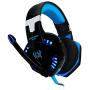 Gaming Headset with Mic for PC,PS4,Xbox One,Over-ear Headphones with Volume Control LED Light Cool Style Stereo,Noise Reduction for Laptops,Smartphone,Computer (Black & Blue)