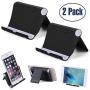 Cell Phone Stand Multi-Angle,【2 Pack】 Tablet Stand Universal Smartphones for Holder Tablets(6-11"), e-Reader, Compatible Phone XS/XR/8/8 Plus/7/7 Plus, Galaxy S8/S7/Note 8, Air, Mini, Pixel 2(Black)