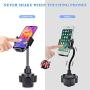 Car Cup Holder Phone Mount，Adjustable Automobile Cup Holder Smart Phone Cradle Car Mount with a Flexible Long Neck Compatible for Cell Phones iPhone Xs Max/X/8/7 Plus/Galaxy and All Smartphones