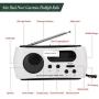 Flashlight Radio, Portable Solar Power Hand Crank AM/FM Radio Flashlight for Camping Traveling Climbing (White)