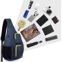 WANDF Sling Bag One Strap Backpack Travel Crossbody Backpack Water-Resistant