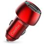 USB Car Charger,Coolfor 36W Dual Fast Car Charger Adapter Compatible with iPhone 11/Xs/Xs max/Xr/X/8/7/6/5,iPad Pro/Air/Mini/,Samsung Galaxy S10/S9/S9+/S8/S7,Note 9/Note8,LG,Pixel and More,Red