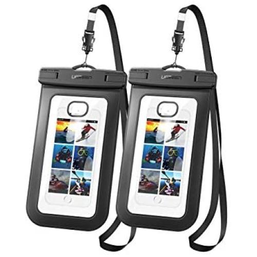 UGREEN Universal Waterproof Case 2 Pack Cell Phone Pouch Dry Bag Compatible for iPhone 11 Pro Max, iPhone SE 2020, iPhone X XR XS 8 Plus 7 6S 6 5, Samsung Galaxy S20 S10 S9 S8 Plus Note 8 S7 Edge S6