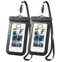 UGREEN Universal Waterproof Case 2 Pack Cell Phone Pouch Dry Bag Compatible for iPhone 11 Pro Max, iPhone SE 2020, iPhone X XR XS 8 Plus 7 6S 6 5, Samsung Galaxy S20 S10 S9 S8 Plus Note 8 S7 Edge S6