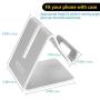 Desk Cell Phone Stand Holder Aluminum Phone Dock Cradle Compatible with Switch, All Android Smartphone, for iPhone 11 Pro Xs Xs Max Xr X 8 7 6 6s Plus 5 5s 5c Charging, Accessories Desk (Silver)