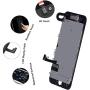 BeeFix Screen Replacement for iPhone 7 Black, 4.7" LCD Display and 3D Touch Digitizer Full Assembly, with Proximity Sensor,Front Facing Camera,Earpiece Speaker and Repair Tools,for A1660, A1778, A1779