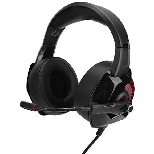 Tosuny Gaming Headset, ABS Gaming Headset Lighting Headphone with Microphone, Gaming Headset Over Ear Headphone with Soft Breathable Earmuffs for Mobile Phone Computer(Black)