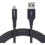 AmazonBasics USB A Cable with Lightning Connector, Premium Collection, MFi Certified Apple iPhone Charger, 10 Foot, 12 Pack, Black