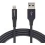 AmazonBasics USB A Cable with Lightning Connector, Premium Collection, MFi Certified Apple iPhone Charger, 10 Foot, 12 Pack, Black