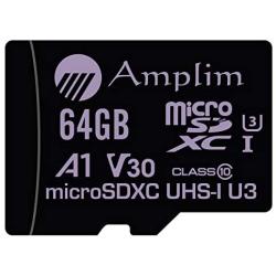 2-Pack 64GB Micro SD Card Plus Adapter. Amplim 2X 64 GB MicroSD SDXC Card 100MB/s V30 A1 U3 C10 UHS-I 4K Video MicroSDXC Memory Card for Cell Phone Nintendo GoPro Camera Galaxy LG Moto DJI Drone Fire