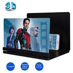 3D Phone Screen Magnifier, HD Smart Phone Screen Enlarger Movie Amplifier Projector Foldable Cell Phone Holder Stand for iPhone Samsung Galaxy S7 and All Other Mobile Phones