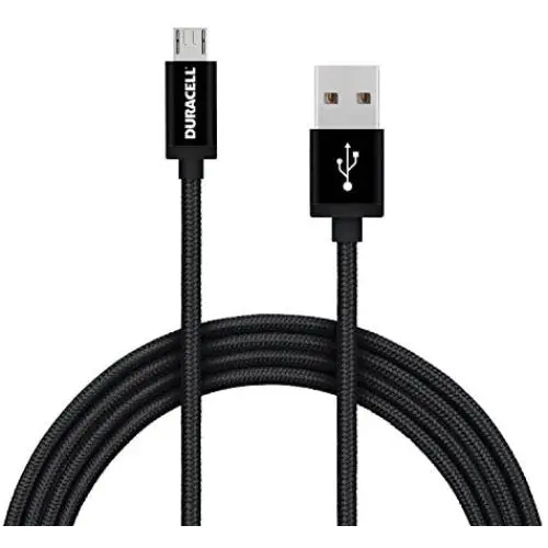 Duracell Hi-Performance 6 Ft Fast Charging Data Sync & Charge Nylon Braided Fabric Micro USB Cable for Android, Samsung, HTC, Nokia, Sony and More - Black Duracell Hi-Performance 6 Ft Fast Charging Data Sync & Charge Nylon Braided Fabric Micro USB Cable for Android, Samsung, HTC, Nokia, Sony and More - Black