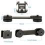 Ulanzi PT-3 Triple Cold Shoe Gimbal Microphone Mount Extenstion Bar, w 1/4 inch Adapter Video Light Microphone Mount Compatible for Zhiyun Smooth q 4 Feiyu DJI Gimbal Stabilizer