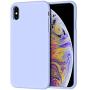iPhone Xs Max Case, Anuck Soft Silicone Gel Rubber Bumper Case Anti-Scratch Microfiber Lining Hard Shell Shockproof Full-Body Protective Case Cover for Apple iPhone Xs Max 6.5" 2018 - Light Purple