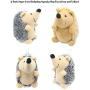 Umiee Plush Squeak Toys for Small Dogs and Puppy Pet Bite Chew Toys with Squeakers Small Stuffed Dog Toys 2 Pack Hedgehog