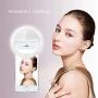 Selfie Ring Light, Oternal Selfie Light Rechargeable Portable Clip-on Selfie Fill Ring Light for iPhone Android Smart Phone Photography, Camera Video, Girl Makes up (Grey White)