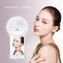 Selfie Ring Light, Oternal Selfie Light Rechargeable Portable Clip-on Selfie Fill Ring Light for iPhone Android Smart Phone Photography, Camera Video, Girl Makes up (Grey White)