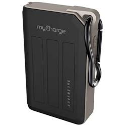 myCharge Adventure Camping Portable Charger Power Bank 10050mAh Rugged Outdoor External Battery Pack with Carabiner Clip - USB Accessories, Bluetooth Speaker, Cell Phone (iPhone, Android for Samsung)