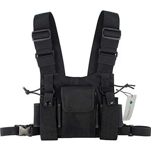 Lewong Universal Radio Chest Harness Bag Pocket Pack Holster for Two Way Radio (Rescue Essentials) Lewong Universal Radio Chest Harness Bag Pocket Pack Holster for Two Way Radio (Rescue Essentials)