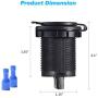 MICTUNING Dual USB Charger 4.2A with Blue Light Compatible for Cell Phone, Tabet, GPS for Car Boat Motorcycle Marine