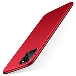TORRAS Slim Fit iPhone 11 Pro Max Case, Hard Plastic PC Super Thin Mobile Phone Cover Case with Matte Finish Coating Grip Compatible with iPhone 11 Pro Max 2019, Red