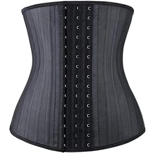 YIANNA Womens Underbust Latex Sport Girdle Waist Trainer Corsets Hourglass Body Shaper