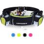 URPOWER Running Belt Multifunctional Zipper Pockets Water Resistant Waist Bag, with 2 Water Bottles Waist Pack for Running Hiking Cycling Climbing and for 6.1 inches Smartphones