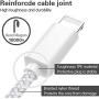 iPhone Charger, MFi Certified Lightning Cable 5 Pack [3/3/6/6/10FT] Extra Nylon Charging&Syncing Cord Compatible with iPhone 11/11 Pro/X/Xs Max/XS/XR/8/7/8Plus/6S/6S Plus/SE Silver&White