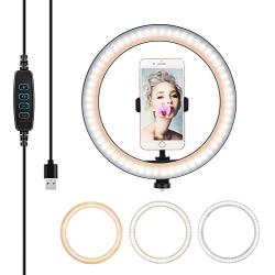 Laerion Camera Light Practical USB Interface Brightness Adjustable Fill Light Beauty lamp Selfie Ring Light On-Camera Video Lights Compatible with Phones and Cameras 6.3"(16cm)