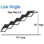 Heeyoo Upgraded Nonslip Car Dog Steps, Portable Metal Fram Large Dog Stairs for High Beds, Trucks, Cars and SUV, Lightweight Folding Pet Ladder Ramp with Wide Steps can Support 150 Lbs Large Dogs