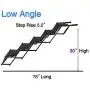 Heeyoo Upgraded Nonslip Car Dog Steps, Portable Metal Fram Large Dog Stairs for High Beds, Trucks, Cars and SUV, Lightweight Folding Pet Ladder Ramp with Wide Steps can Support 150 Lbs Large Dogs