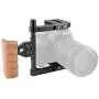 CAMVATE DSLR Video Camera Cage Stabilizer Rig with Wooden Handle for Canon Nikon Sony (Right Hand)