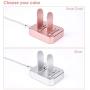 2-in-1 Charging Stand Compatible with iPhone 11/XS/8/8Plus/7/iPad/Airpods1/2/Airpods pro, Aluminum Alloy Built-in USB Cell Phone Charging Stations, Dual Charger Station, Mobile Phone Holde (Rose Gold)