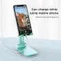 Cell Phone Stand, Adjustable Cell Phone Stand, TopACE Foldable Portable Desktop Stand, Phone Holder Stand for Desk Sturdy Aluminum Metal Stand for Phone/iPad/Kindle/Tablet/Switch (Green)