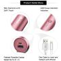 Portable Charger, BONAI Ultra-Compact Aluminum Power Bank 5000mAh Travel, High-Speed Output External Backup Battery Compatible iPhone, iPad, iPod, Samsung, Tablets - Pink(Charging Cable Included)