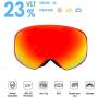 UTOBEST Anti Fog Ski Goggles for Men Women Cozy Windproof OTG Snowboard Goggles with 100% UV Protection Unisex Snow Shield Goggle Spherical Dual Lens Anti-Glare Design for Skiing Skating Outdoor Sport