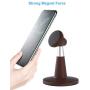 Magnetic Cell Phone Stand for Desk, SUPERONE Desktop Phone Holder Compatible with iPhone 11 Pro Xs Xs Max Xr X 8 7 6, Samsung, Google Pixel and More (Wood Grain)