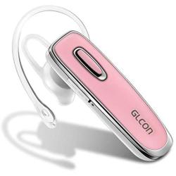 Bluetooth Earpiece for Cell Phones - GLCON Hands Free Wireless Bluetooth Headset with Noise Cancelling Mic for Driver Trucker Business - Bluetooth Headphones Earbuds for iPhone iPad Android (Pink)