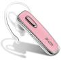 Bluetooth Earpiece for Cell Phones - GLCON Hands Free Wireless Bluetooth Headset with Noise Cancelling Mic for Driver Trucker Business - Bluetooth Headphones Earbuds for iPhone iPad Android (Pink)