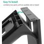 WALI Wall Shelf Standard Vertical Duplex Décor Outlet with Cable Channel Charging for Cell Phone, Dot 1st and 2nd 3rd Gen, Google Home, Speaker up to 10 lbs (OLS001-B), 1 Pack, Black
