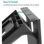 WALI Wall Shelf Standard Vertical Duplex Décor Outlet with Cable Channel Charging for Cell Phone, Dot 1st and 2nd 3rd Gen, Google Home, Speaker up to 10 lbs (OLS001-B), 1 Pack, Black