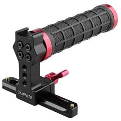 CAMVATE Quick Release Rubber Grip Top Handle with NATO Rail for Blackmagic Pocket Cinema Camera (Red)