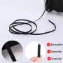 10-Yard Elastic Band Braid Black 1/4 inch for Sewing,Mask,DIY Craft,1/4 inch Flat Stretch Elastic String/Elastic Cord Rope/Bungee/Heavy Stretch Knit Elastic Spool 10-Yard Elastic Band Braid Black 1/4 inch for Sewing,Mask,DIY Craft,1/4 inch Flat Stretch Elastic String/Elastic Cord Rope/Bungee/Heavy Stretch Knit Elastic Spool