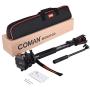 Monopod, COMAN KX3232 73.2 inch Professional Monopod Tripod Lightweight Aluminum Telescopic Camera Monopod with Pan Tilt Fluid Head and Tripod Base for DSLR Video Cameras