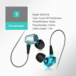 Doosl in Ear Headphones Sports Earbuds Noise Isolating Hi-fi Earphones All Smartphones - Blue (Blue)