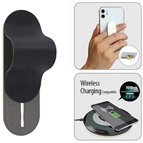 MOMOSTICK_MULTI BAND: Phone Grip/Stand/Holder | Phone Accessories | Phone Handle | Phone Strap | Finger Grip for All Smartphones, I Matte - Black MOMOSTICK_MULTI BAND: Phone Grip/Stand/Holder | Phone Accessories | Phone Handle | Phone Strap | Finger Grip for All Smartphones, I Matte - Black