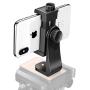 Universal Smartphone Tripod Adapter Cell Phone Holder Mount Adapter, Fits iPhone, Samsung, and All Phones, Rotates Vertical and Horizontal, Adjustable Clamp