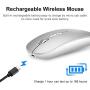 2.4G Wireless Mouse Portable Mobile Optical Mouse with USB Receiver, 5 Adjustable DPI Levels, 6 Buttons for Notebook, PC, Laptop, Computer, MacBook G