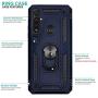 CasemartUSA Phone Case for [Motorola Moto G Power (XT2041)], [Ring Series][Navy Blue] Full Rotating Metal Ring Cover with Kickstand (Tracfone, Straight Talk, Simple Mobile, Consumer Cellular)